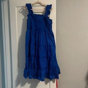 Adorable royal blue smocked top cotton Torrid dress NWT SIZE 4